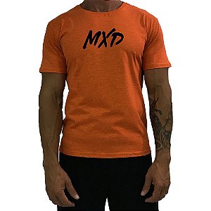 Camiseta Tradicional Masculina MXD Conceito Laranja Mesclado