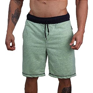 Bermuda Masculina Moletom MXD Conceito Verde Mesclado