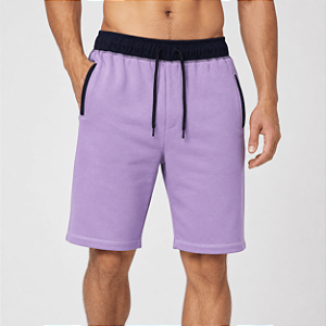 Bermuda Masculina Moletom MXD Conceito Lilás Liso
