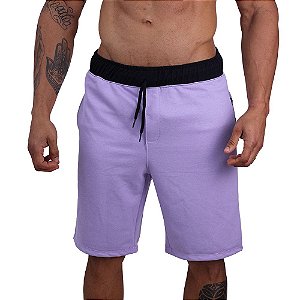 Bermuda Masculina Moletom MXD Conceito Lilás Liso