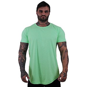 Camiseta Longline 100% Algodão Masculina MXD Conceito Verde Água