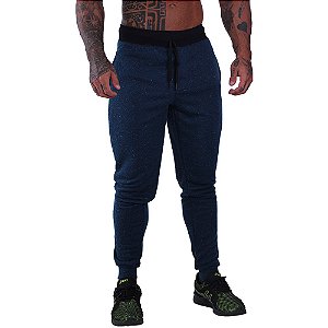 Calça Masculina Moletom MXD Conceito Azul Escuro com Pontinhos