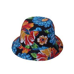 Bucket MXD Conceito Unissex Black Floral Tropical