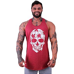 Regata Longline Masculina MXD Conceito Puzzle Skull