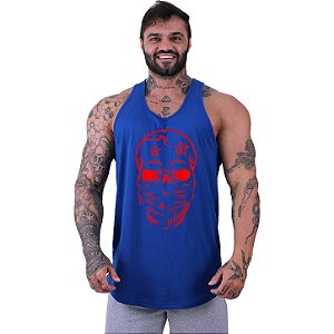 Regata Longline Masculina MXD Conceito Red Skull