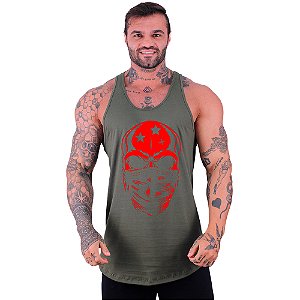 Regata Longline Masculina MXD Conceito Red Skull