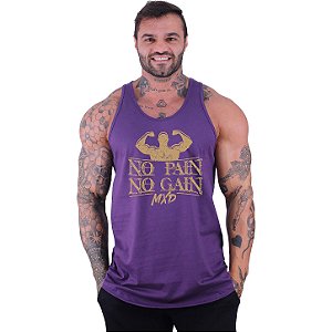 Regata Longline Masculina MXD Conceito No Pain No Gain Strong