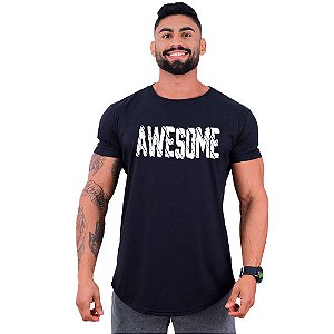 Camiseta Longline Masculina Manga Curta MXD Conceito Awesome