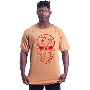 Camiseta Morcegão Masculina MXD Conceito Crânio Vermelho