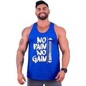 Regata Cavada Masculina MXD Conceito No Pain No Gain 100%