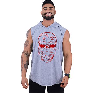 Regata Machão com Capuz Longline MXD Conceito Mask Skull