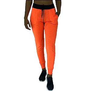 Calça Feminina Moletom MXD Conceito Laranja Flúor