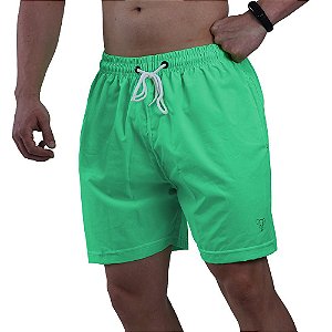 Short Tactel Masculino Plus Size Marphim Verde Água