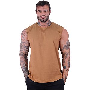 Regata Machão Longline Sem Manga MXD Conceito Marrom Argila