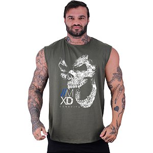 Regata Machão Longline Sem Manga MXD Conceito Caveira Gorila