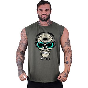 Regata Machão Longline Sem Manga MXD Conceito Caveira Pop