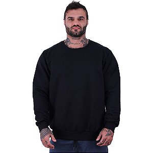 Blusa Moletom Basic Masculina MXD Conceito Sem Touca Preto