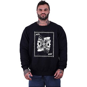 Blusa Moletom Basic Masculina MXD Conceito Sem Touca Carta Ás Indígena
