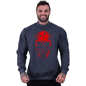 Blusa Moletom Basic Masculina MXD Conceito Sem Touca Red Skull