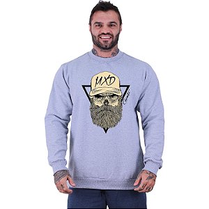 Blusa Moletom Basic Masculina MXD Conceito Sem Touca Caveira Lenhador
