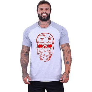 Camiseta Tradicional Masculina Manga Curta MXD Conceito Red Skull