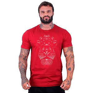 Camiseta Tradicional Masculina Manga Curta MXD Conceito Face Lion