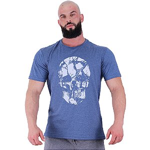 Camiseta Tradicional Manga Curta MXD Conceito Caveira Estilhaços
