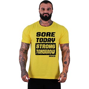 Camiseta Tradicional Masculina Manga Curta MXD Conceito Sore Today Strong Tomorrow