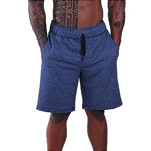 Bermuda Masculina Premium Moletinho em Molecotton com Elastano Azul