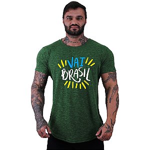 Camiseta Longline Masculina MXD Conceito Vai Brasil