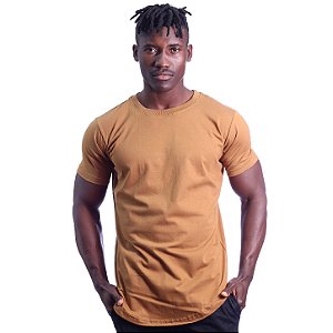 Camiseta Longline Masculina MXD Conceito Caramelo