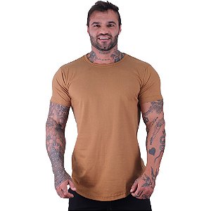 Camiseta Longline Masculina MXD Conceito Caramelo