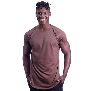 Camiseta Longline Masculina MXD Conceito Marrom