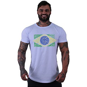 Camiseta - Bandeira do Brasil Mod 04 - Estampa Total