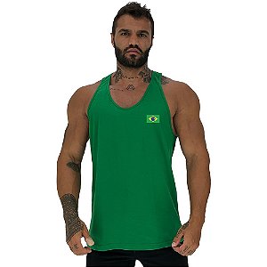 Regata Cavada Masculina MXD Conceito Bandeira Brasil