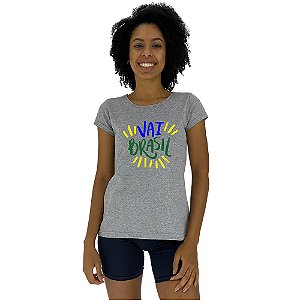 Camiseta Babylook Feminina MXD Conceito Vai Brasil