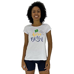 Camiseta Babylook Feminina MXD Conceito Bora Brasil