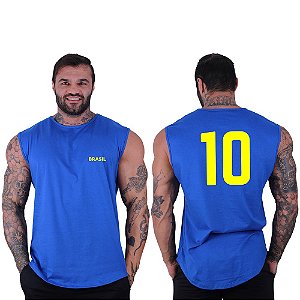 Regata Longline Machão Masculina MXD Conceito Brasil e Número Dez