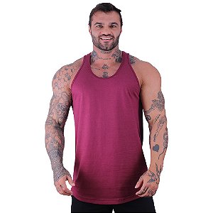 Regata Longline Masculina MXD Conceito 100% Algodão Bordô