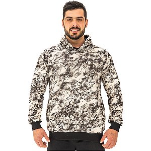 Blusa Moletom Masculino MXD Conceito Com Touca Efeito Marmorizado