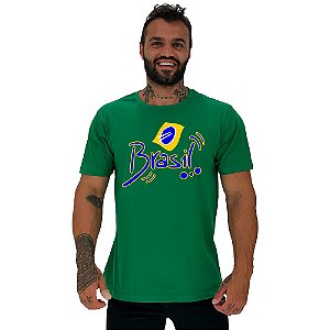 Camiseta Tradicional Masculina MXD Conceito Brasil Estlizado