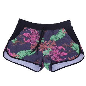 Shortinho Feminino Moletom MXD Conceito Pink Flowers