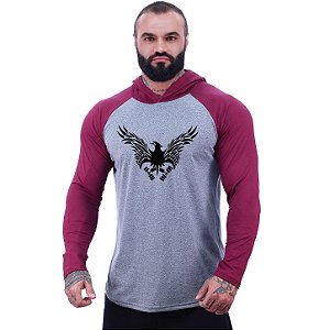 Camiseta Manga Longa Longline Com Touca MXD Conceito Fênix