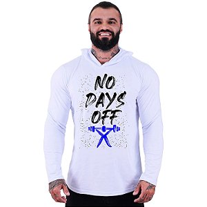 Camiseta Manga Longa Longline Com Touca MXD Conceito No Days Off