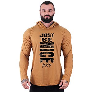 Camiseta Manga Longa Longline Com Touca MXD Conceito Just Be Nice
