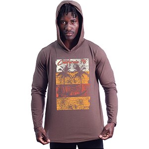 Camiseta Manga Longa Longline Com Touca MXD Conceito Beach MXD