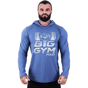 Camiseta Manga Longa Longline Com Touca MXD Conceito Big Gym Halter