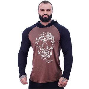 Camiseta Manga Longa Longline Com Touca MXD Conceito Cavera Liquida