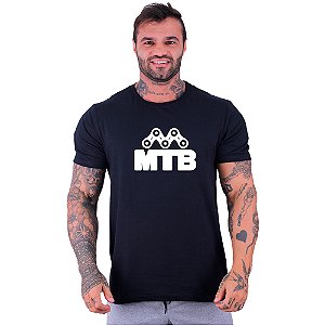 Camiseta Tradicional Manga Curta MXD Conceito MTB Mountain Bike MTB Com Montanha