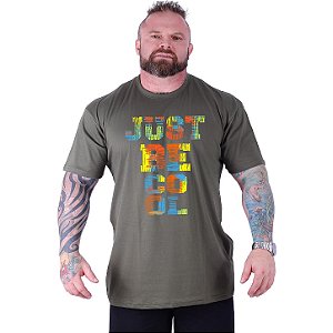 Camiseta Tradicional Estampada Plus Size Curta MXD Conceito Just Be Cool